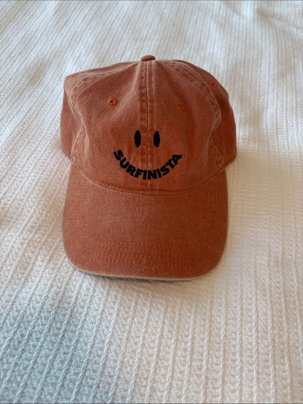 Rust Orange Smile Baseball Cap
